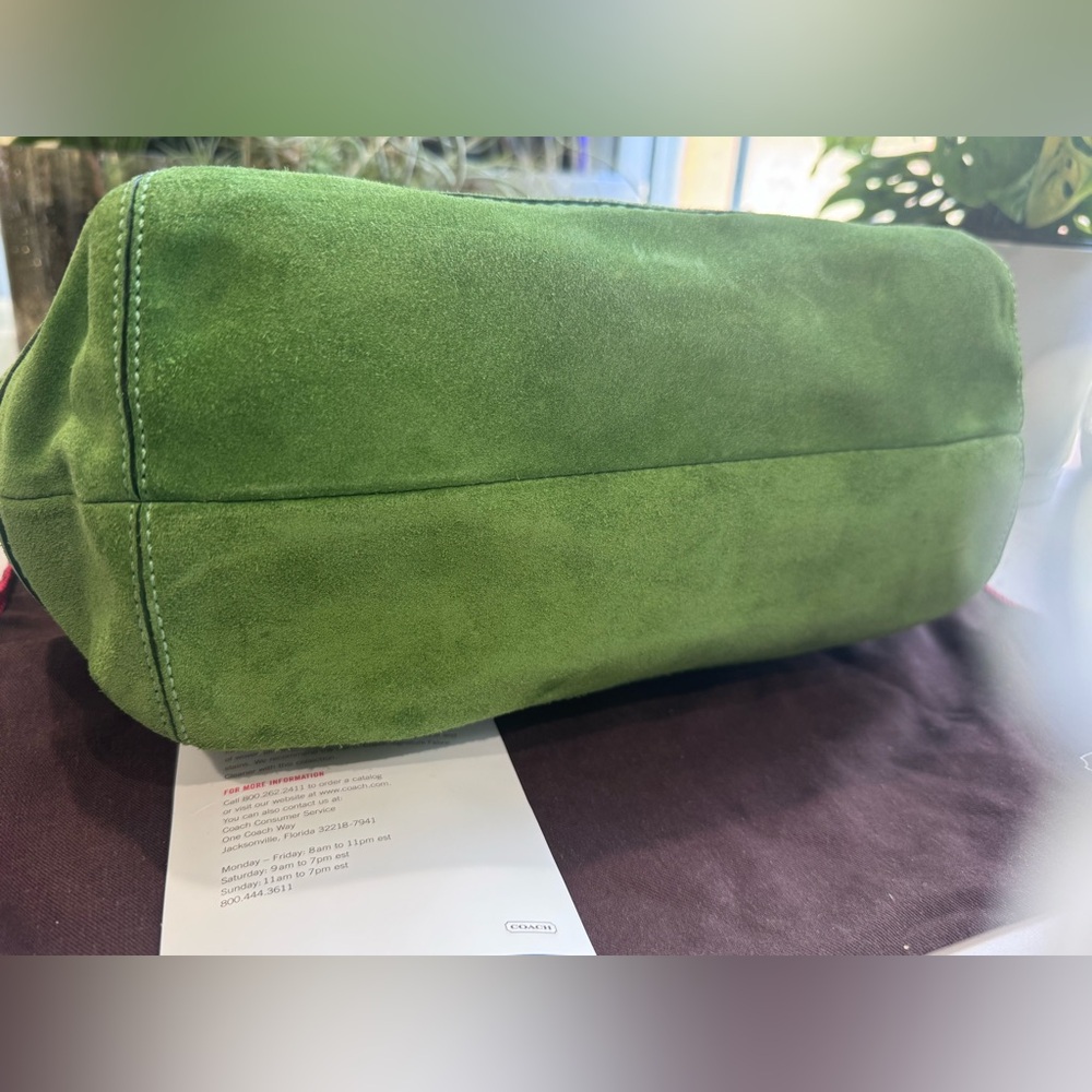 バッグ COACH SOHO SIGNATURE Green Tote Bag Coach soho signature green - Gem